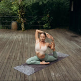 ZiahCare's Yoga Design Lab Mandala Black Combo Yoga Mat Lifestyle Mockup Image 6