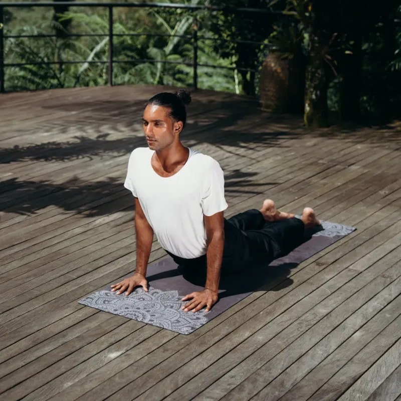 ZiahCare's Yoga Design Lab Mandala Black Combo Yoga Mat Lifestyle Mockup Image 8