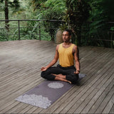 ZiahCare's Yoga Design Lab Mandala Black Combo Yoga Mat Lifestyle Mockup Image 9
