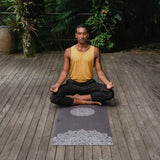 ZiahCare's Yoga Design Lab Mandala Black Combo Yoga Mat Lifestyle Mockup Image 11