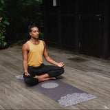 ZiahCare's Yoga Design Lab Mandala Black Combo Yoga Mat Lifestyle Mockup Image 12
