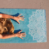 ZiahCare's Yoga Design Lab Mandala Turquoise Combo Yoga Mat Lifestyle Mockup Image 9