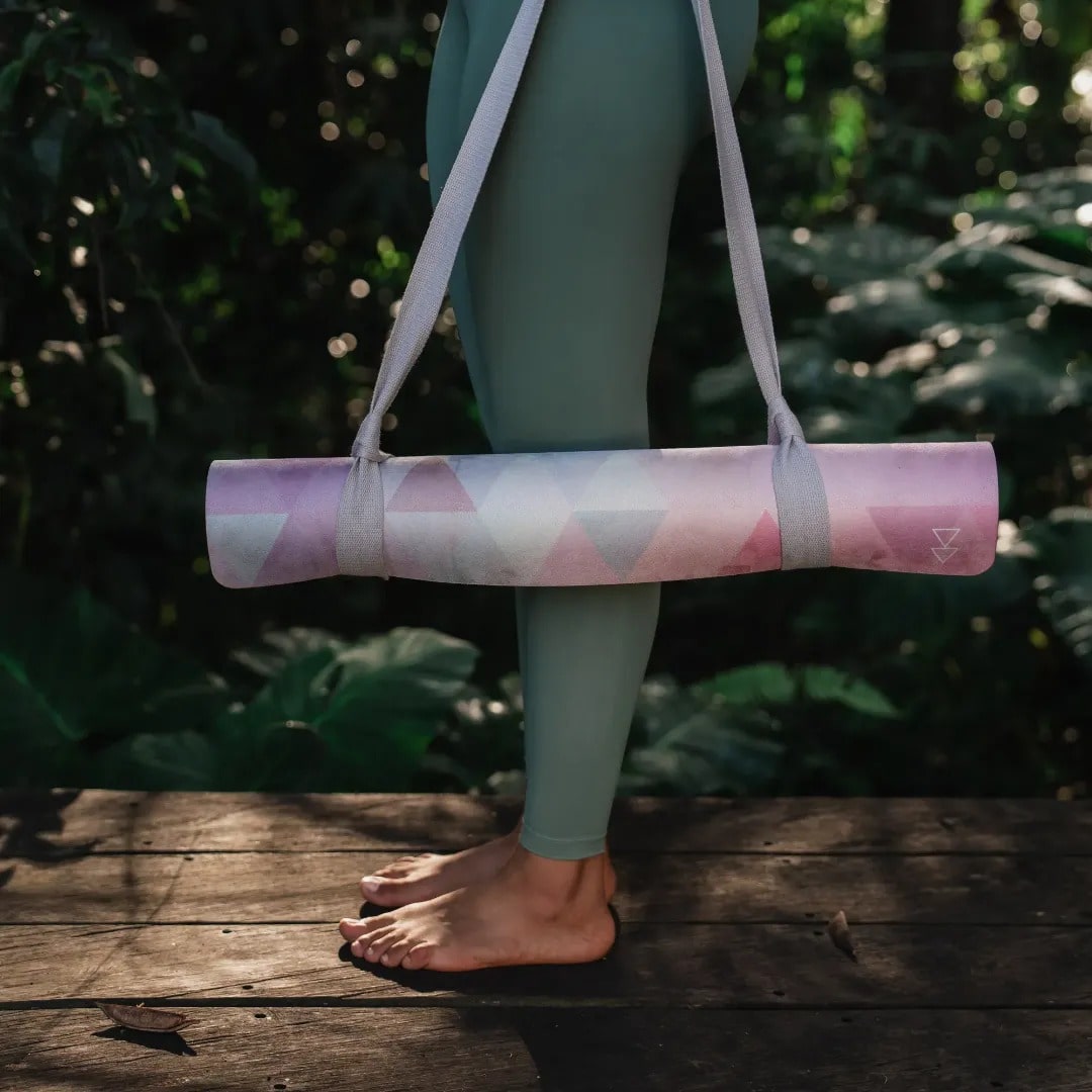 ZiahCare's Yoga Design Lab Tribeca Sand Combo Yoga Mat Lifestyle Mockup Image 27