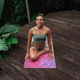 ZiahCare's Yoga Design Lab Tribeca Sand Combo Yoga Mat Lifestyle Mockup Image 30