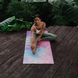 ZiahCare's Yoga Design Lab Tribeca Sand Combo Yoga Mat Lifestyle Mockup Image 31
